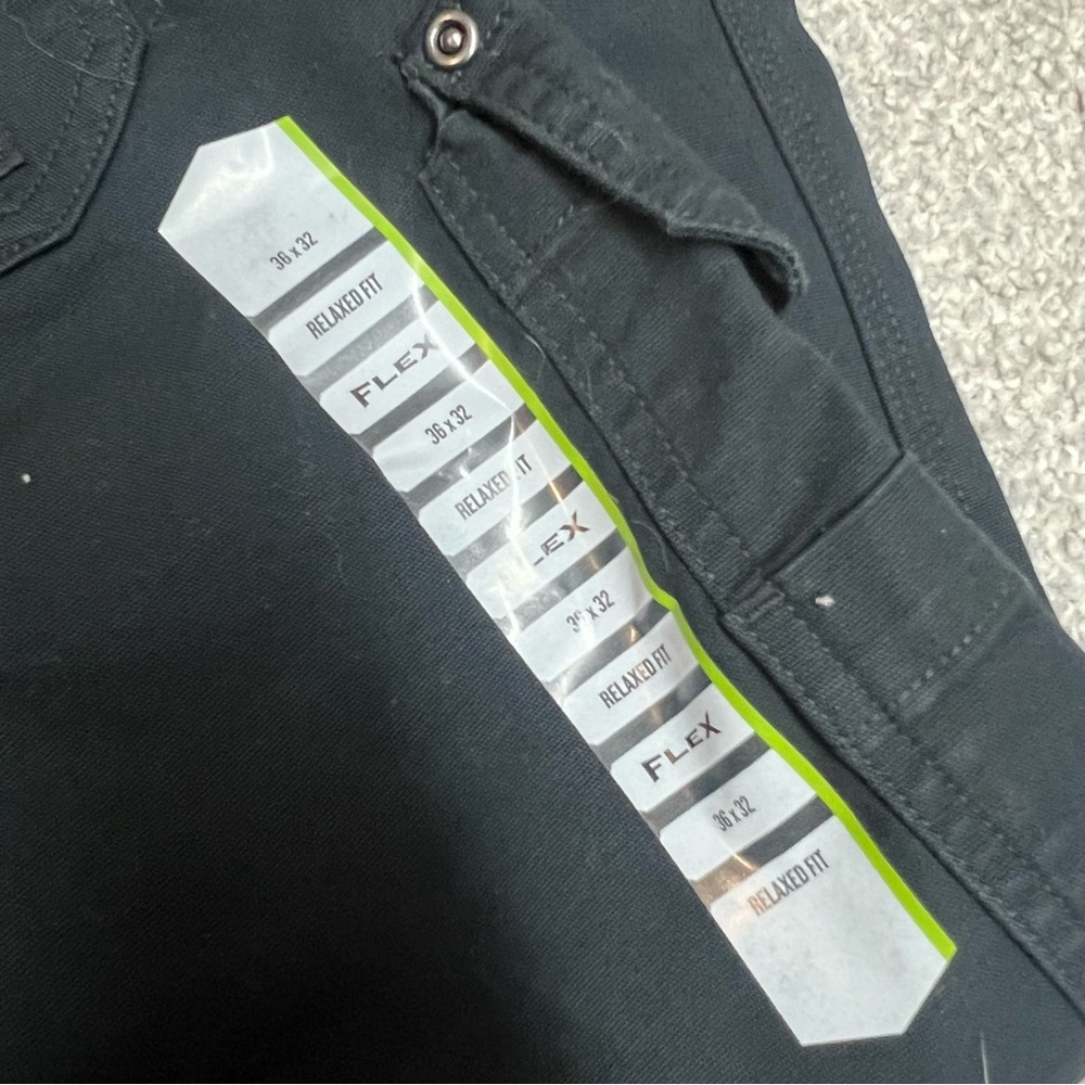 Duluth Trading Pants Mens 36x32 Black Flex Fire Hose Relaxed Fit Cargo Work NEW - Picture 11 of 11